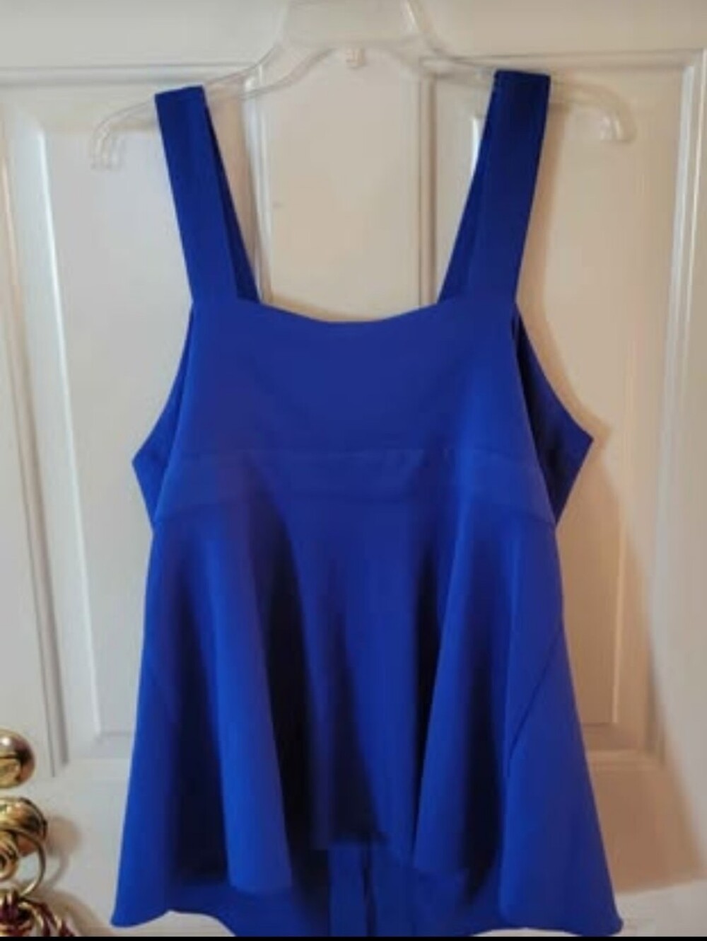 Torrid Royal Blue Square-Neck Tank with Flared Hem